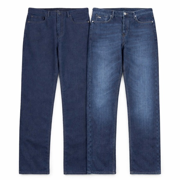 x2 Emporio‎ Armani Mens Jeans Pants 38x28 Button Fly Dark Wash Stretch Lot Of 2